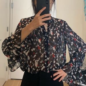 100% silk Club monaco blouse in xs